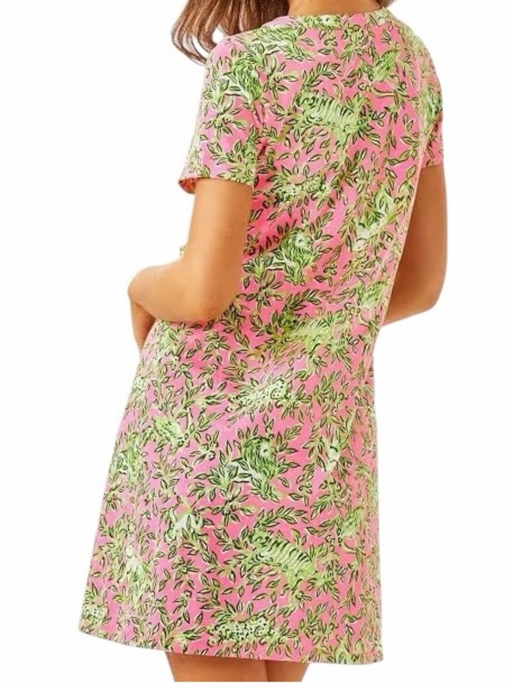 Lilly Pulitzer/Dev Short Sleeve Dress/100% Cotton/Rousseau Pink/Size: Small - Picture 4 of 16